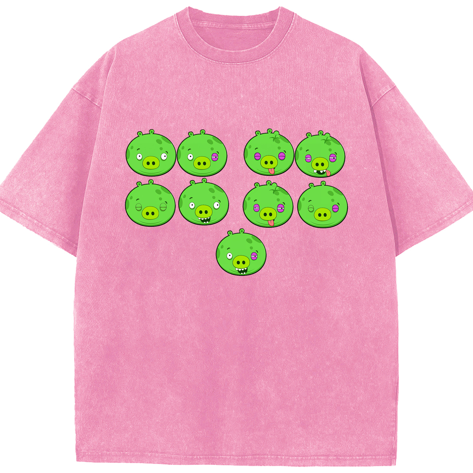 （画像用） Angry Birds アングリーバード 綿100% ヴィンテージ風 半袖Tシャツ（フロントプリント）